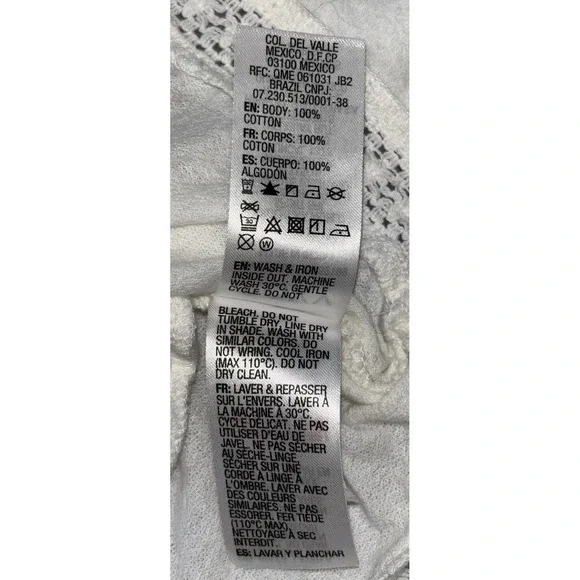 Roxy Halter Swing‎ Dress Cover Up Women SZ M Ivory Pockets Crochet Boho Hippie - Picture 12 of 13